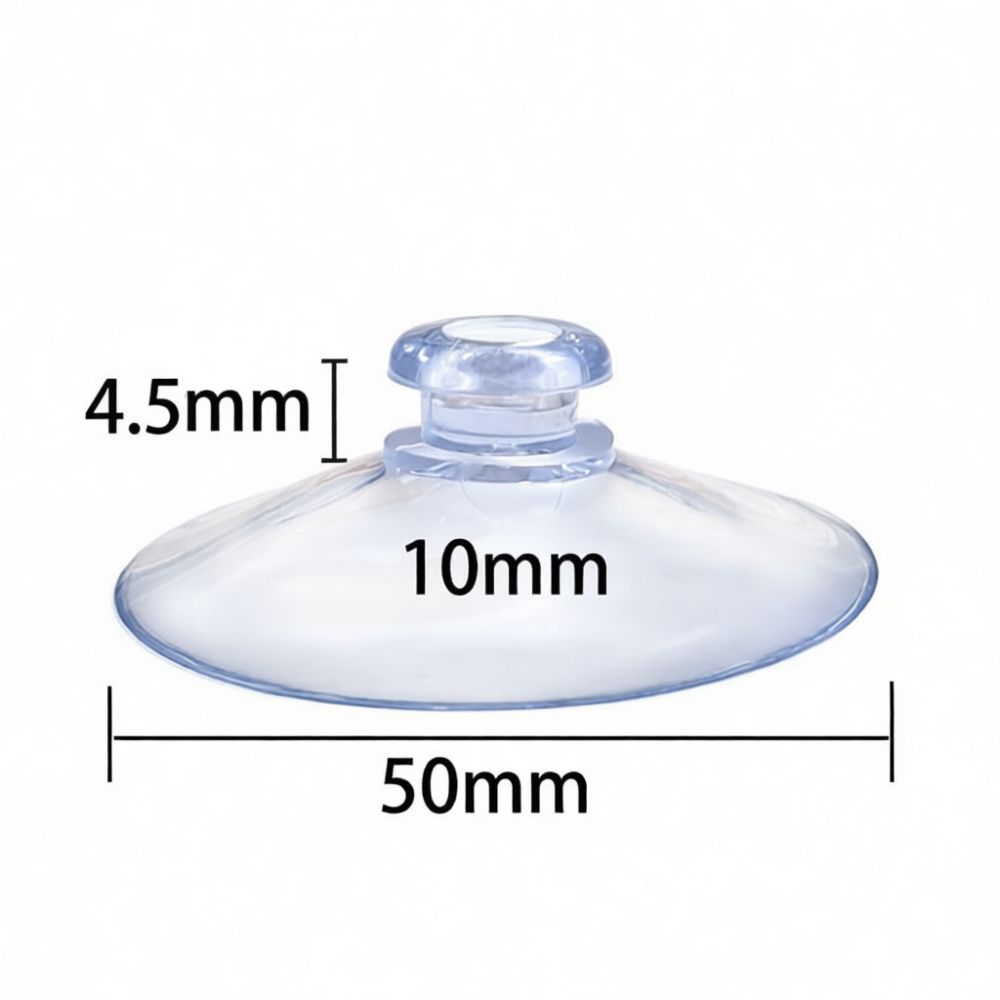 Car Vacuum - หัวดูดสุญญากาศ PVC แบบยืดหยุ่น ดีไซน์หัวเห็ด สำหรับติดตั้งบนกระจกหน้าต่าง อุปกรณ์ยึดติดแน่นหนา