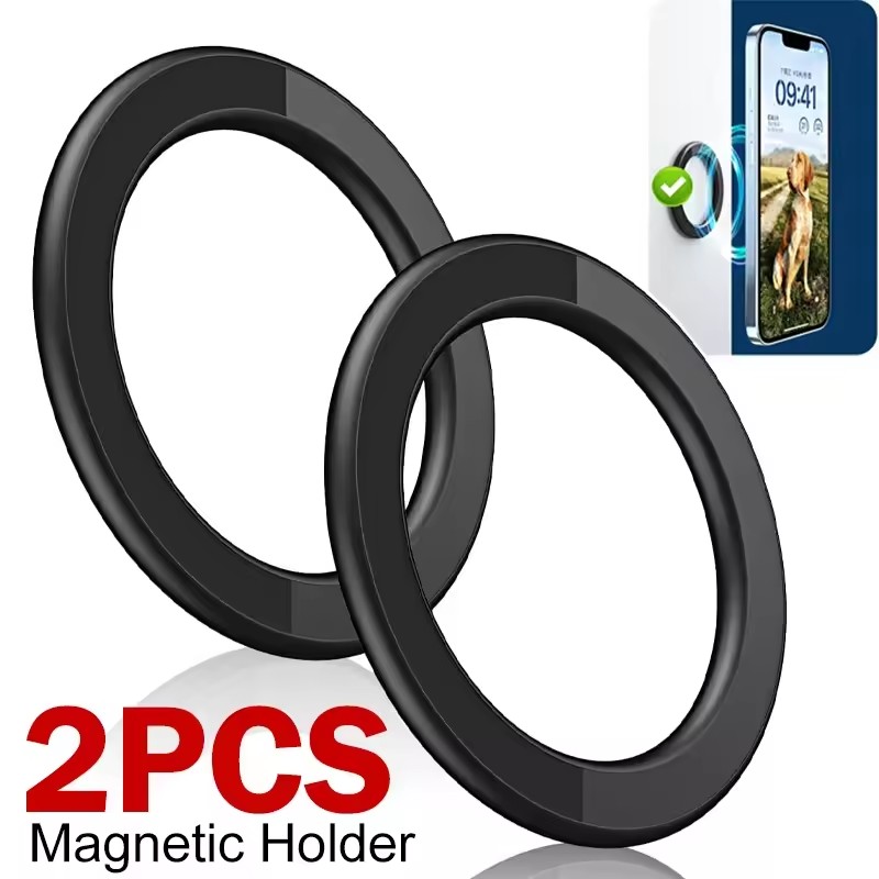 Car Phone Holder - ที่ยึดโทรศัพท์มือถือแบบแม่เหล็ก MagSafe พร้อมกาวแม่เหล็กแรงสูง สำหรับติดผนัง ใช้ได้กับโทรศัพท์มือถือ แท็บเล็ต