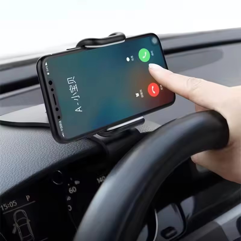 Car Phone Holder - ที่วางโทรศัพท์ในรถยนต์แบบหมุนได้ 360 องศา ขาตั้งโทรศัพท์มือถืออเนกประสงค์ ติดตั้งบนแผงหน้าปัดรถยนต์ รองรับการยึดโทรศัพท์มือถืออย่างมั่นคง