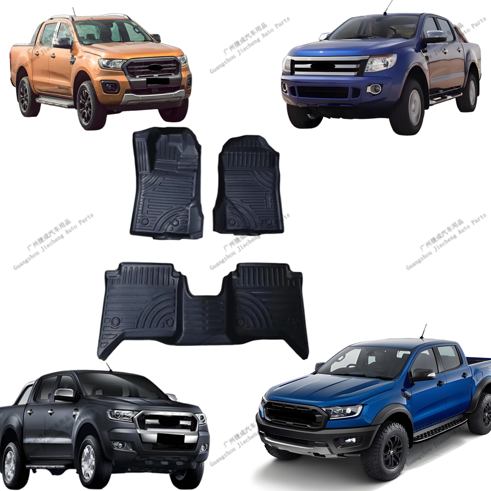 Car Floor Mat - พรมปูพื้นรถยนต์กันน้ำสำหรับ Ranger T6 T7 T8 Wildtrak
