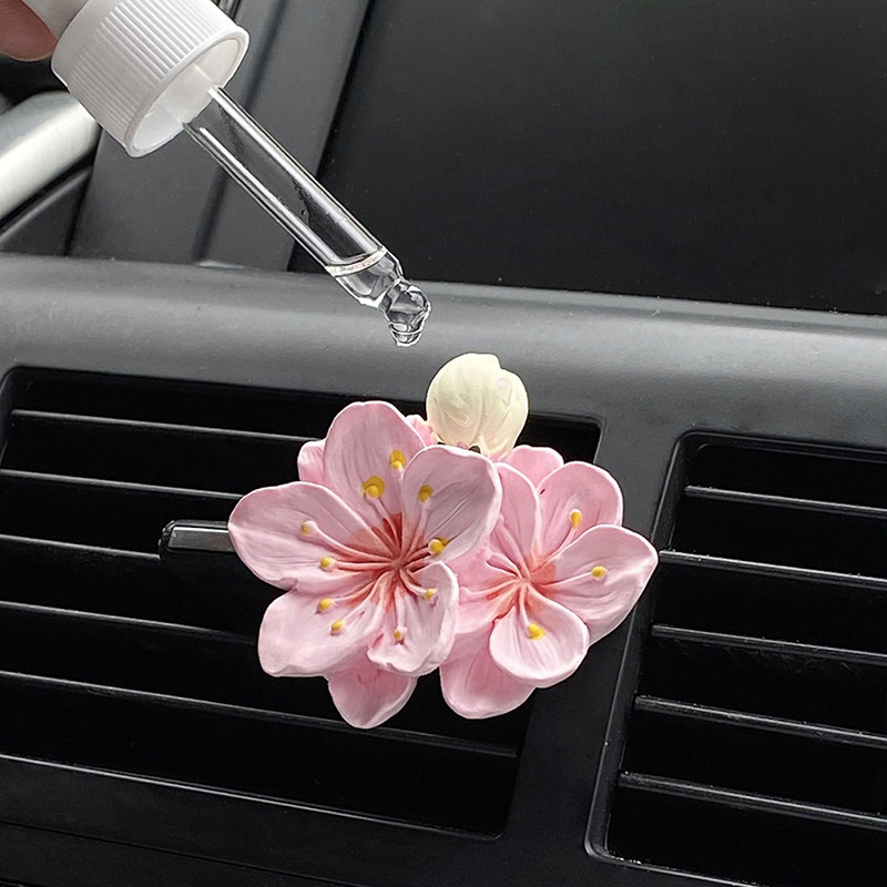 Car Air Freshener - คลิปหนีบปรับอากาศรูปดอกไม้ 1 ชิ้น สำหรับตกแต่งรถยนต์ กลิ่นหอมสดชื่น น้ำหอมปรับอากาศในรถยนต์