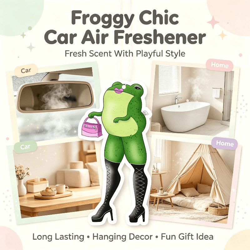 Car Air Freshener - น้ำหอมปรับอากาศในรถยนต์ รูปทรงกบสุดเก๋ แขวนตกแต่งภายในรถยนต์ สำหรับกระจกมองหลัง ของขวัญตกแต่ง
