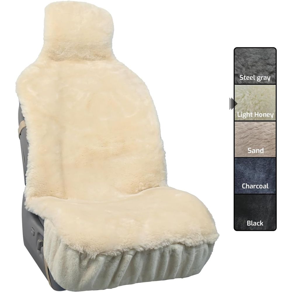Car Seat Cover - ผ้าคลุมเบาะรถยนต์ Aegis Cover Premium ทำจากหนังแกะ ขนแกะเมอริโนออสเตรเลีย