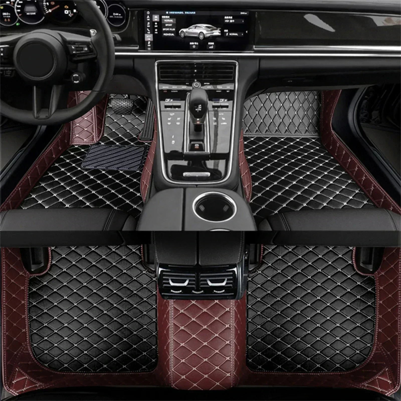 พรมปูพื้นรถยนต์แบบตัดต่อสี สำห - Car Floor Mat บทวิจารณ์และราคา