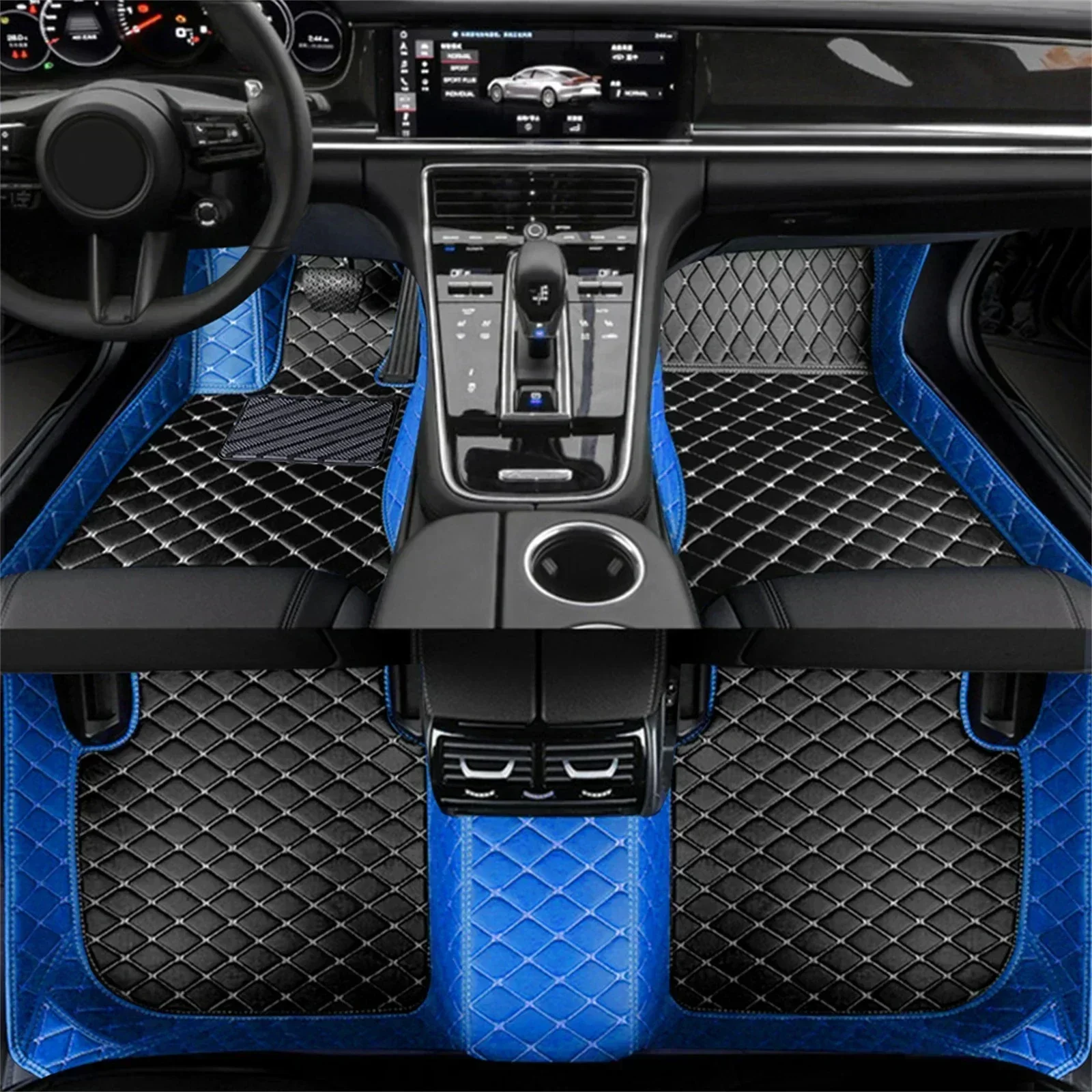 พรมปูพื้นรถยนต์แบบตัดต่อสี สำห - Car Floor Mat บทวิจารณ์และราคา