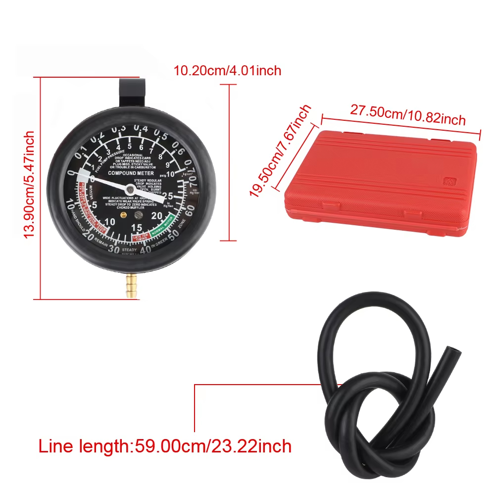 เครื่องมือวัดแรงดันและสุญญากาศ - Car Vacuum บทวิจารณ์และราคา
