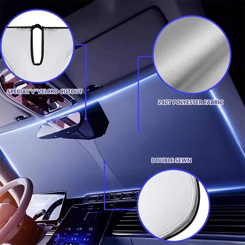 แผ่นบังแดดพับได้สำหรับกระจกหน้ - Windshield Sun Shade บทวิจารณ์และราคา