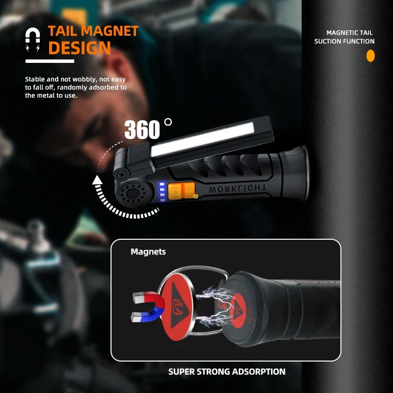 ไฟ LED แบบพกพา COB แบบชาร์จไฟไ - Car Led Light บทวิจารณ์และราคา