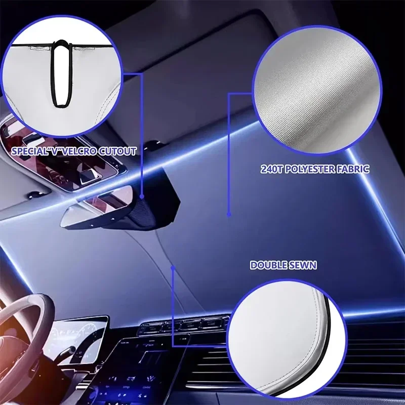 ม่านบังแดดกระจกหน้ารถยนต์ ป้อง - Windshield Sun Shade บทวิจารณ์และราคา